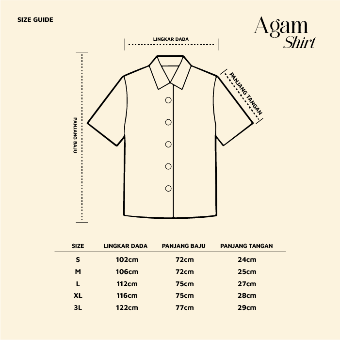Size Guide_Agam Shirt
