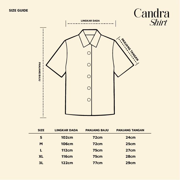 Size Guide_Candra Shirt