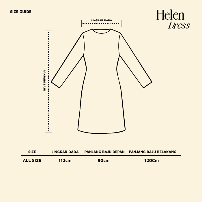 Size Guide_Helen Dress