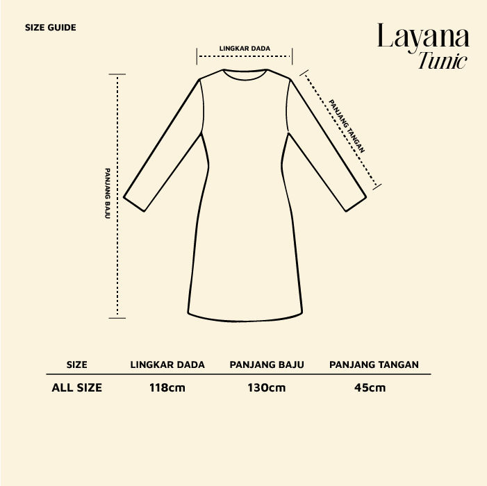 Size Guide_Layana Tunic