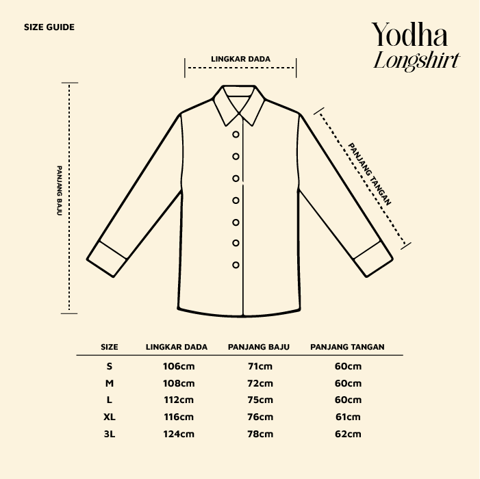 Size Guide_Yodha Longshirt