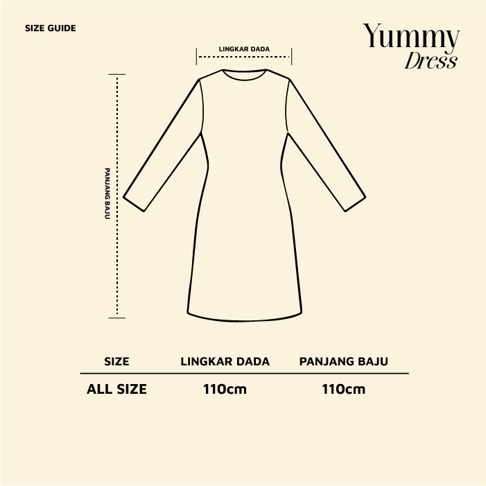 Size Guide_Yummy Dress